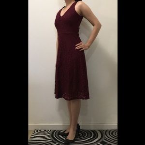 Wine/Burgundy Lace Dress, RNStudio, Size 4